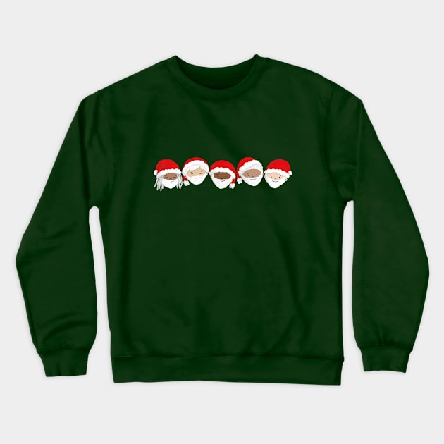 Happy Santas Crewneck Sweatshirt by TinatiDesign